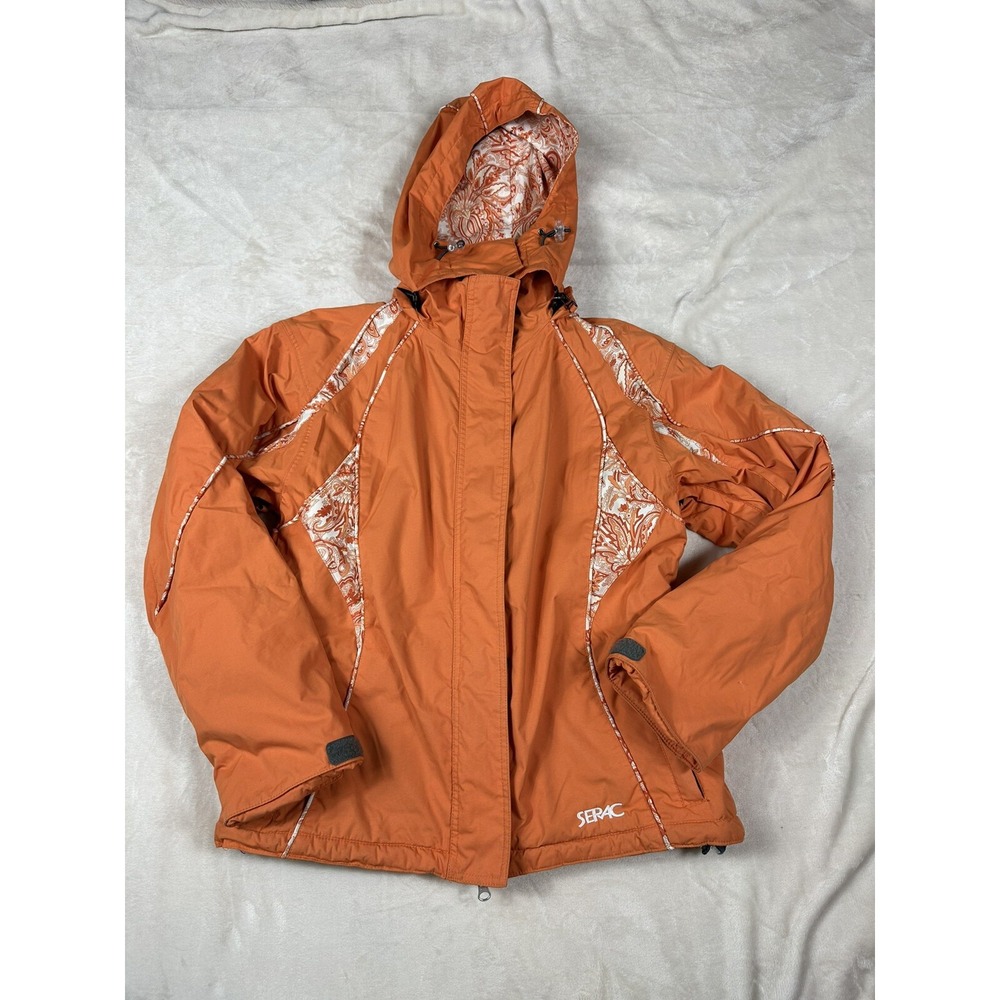 Vintage 80's-90's  SERAC Orange Ski Snow Jacket Women's MEDIUM